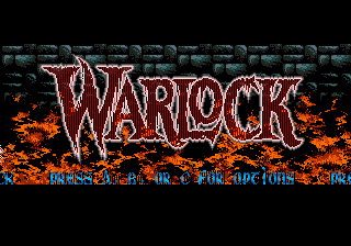 Warlock title screen for Sega Mega Drive